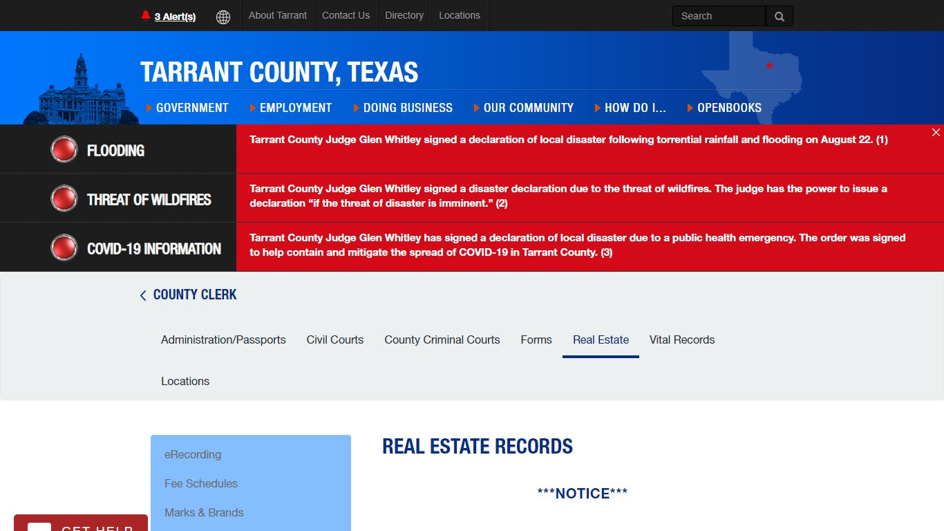 Real Estate Records - Tarrant County TX